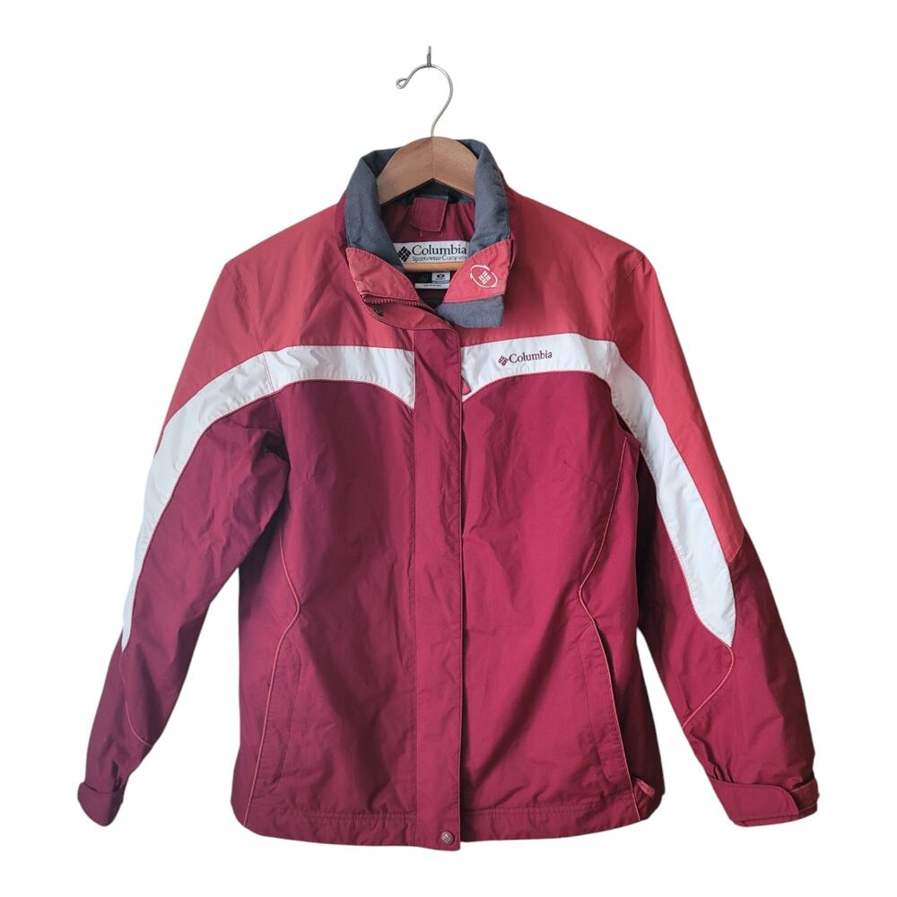 Columbia Core Interchange 3 in 1 Red Nylon Jacket Women's‎ Medium